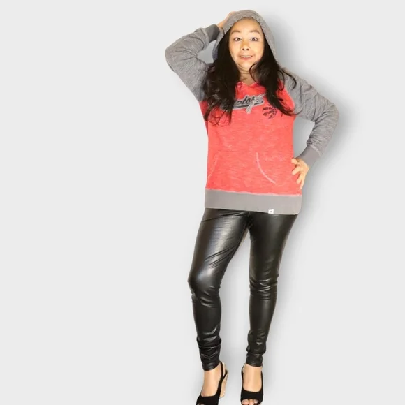 MAJESTIC  RAPHTERS WOMENS SIZE L GREY AND RED SPORTS SWEATWHIRT HOODIE - Picture 6 of 6